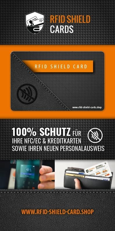 RFID SHIELD CARD - Leder Carbon
