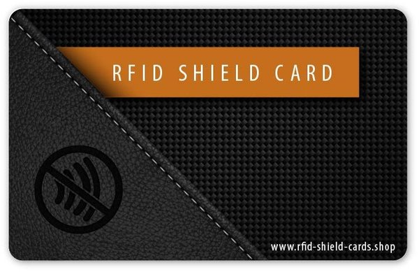 RFID SHIELD CARD - Leder Carbon