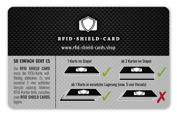RFID SHIELD CARD - Carbon