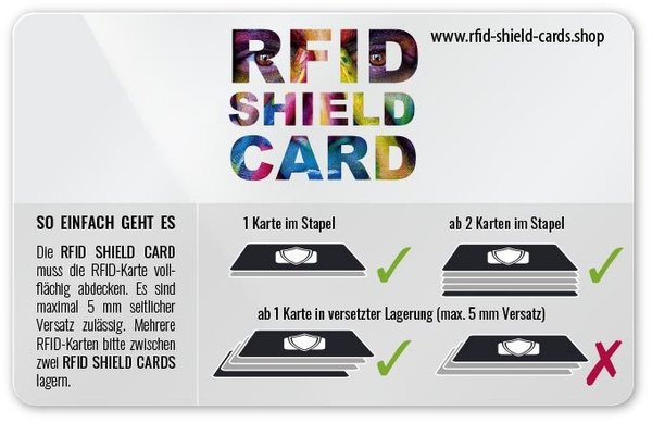 RFID SHIELD CARD - Letters