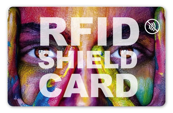 RFID SHIELD CARD - Letters negativ